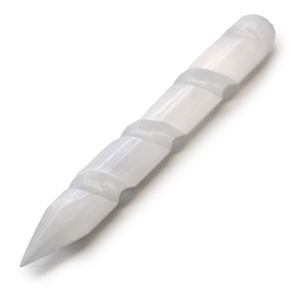 Selenite Spiral Wands 16 cm for Captivating Decorative Displays