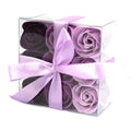 Set of 9 Soap Flower Lavender Roses for Luxurious Bathing