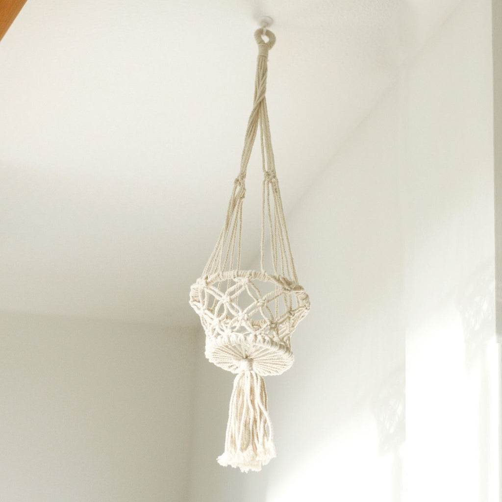 Stylish Macrame Pot Holder for Single Small Pot Home Decor Accent