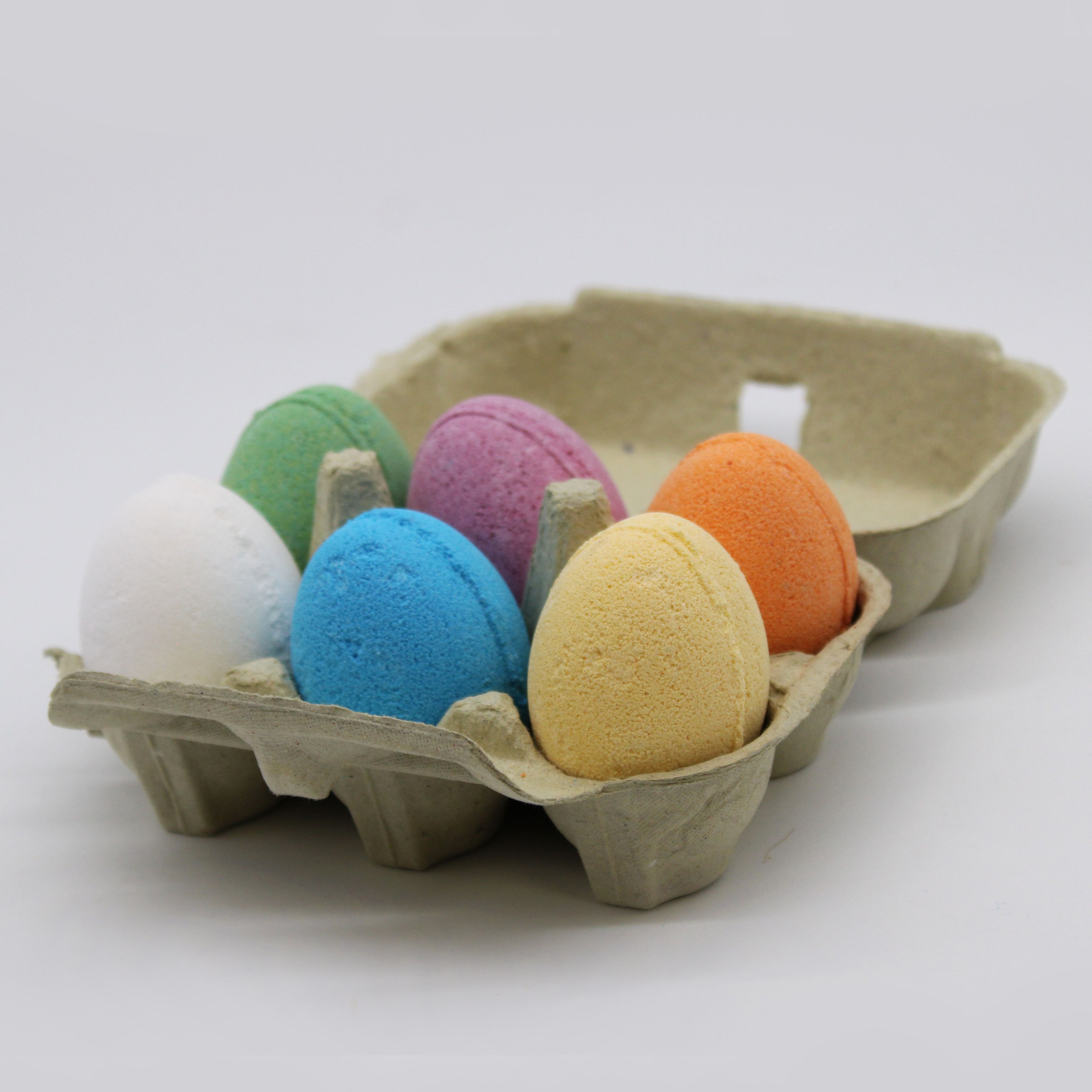 6 Cherry Scented Bath Eggs in a Tray Perfect for Kids' Baths