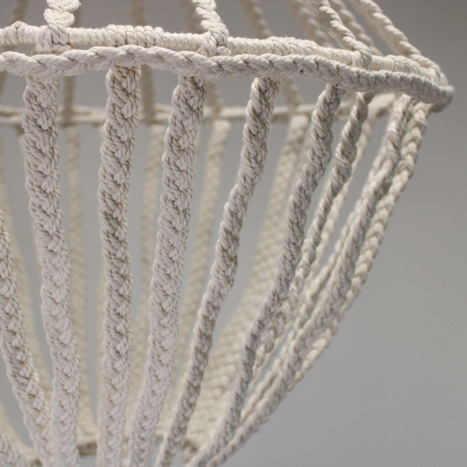 Macrame Large Drop Chandelier Natural Bohemian Home Decor Piece
