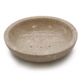 Elegant Round Honey Marble Soap Dish for Stylish Bathroom Decor