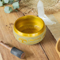 Large Aluminum Singing Bowl with Buddha and Tree of Life Design
