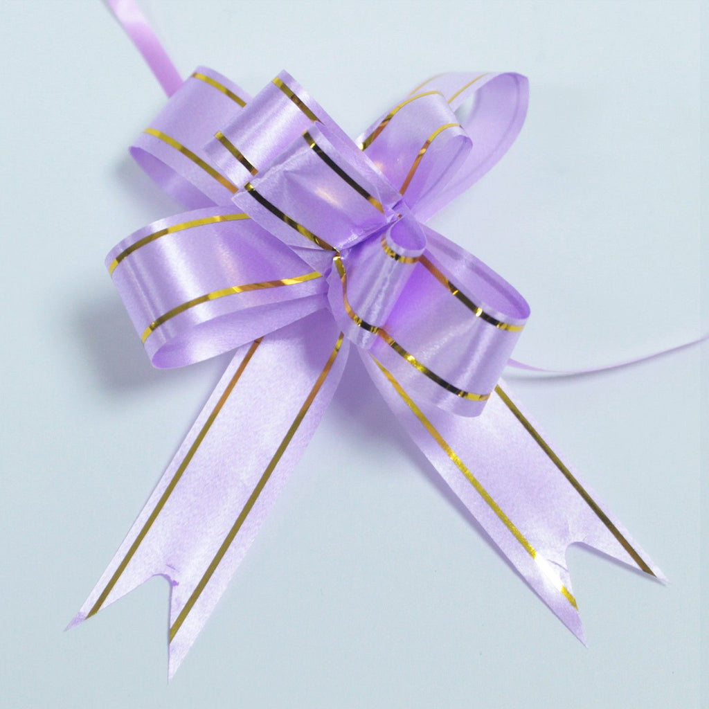 Mini Lavender Pull Bows for Effortless Gift Decoration Pack of 10