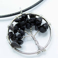 Tree of Life Pendant in Black Agate for Stylish Elegance