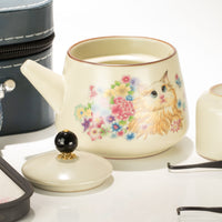 Travel Teapot Set & Two Cups - Cat Lover