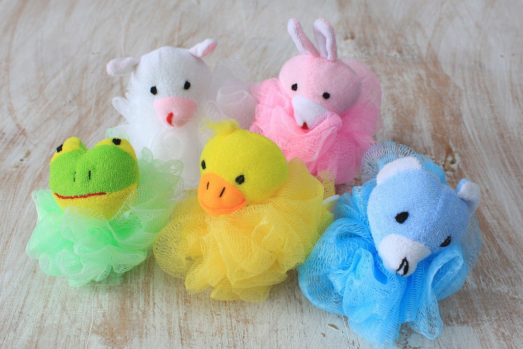 Cotton Animal Scrunchie in Assorted Colours for Bath Time Fun