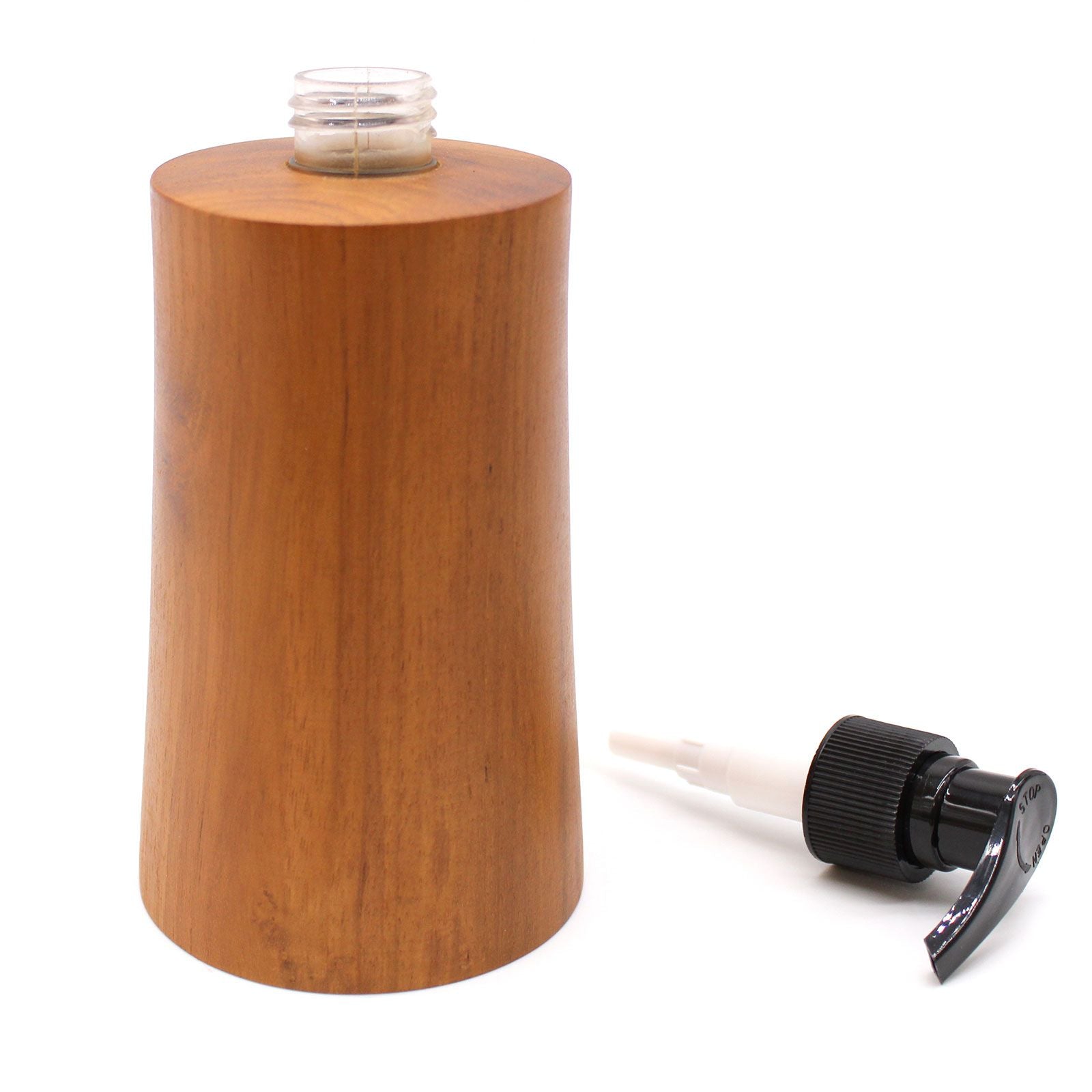 Natural Teakwood Soap Dispenser Taper for Elegant Home Decor