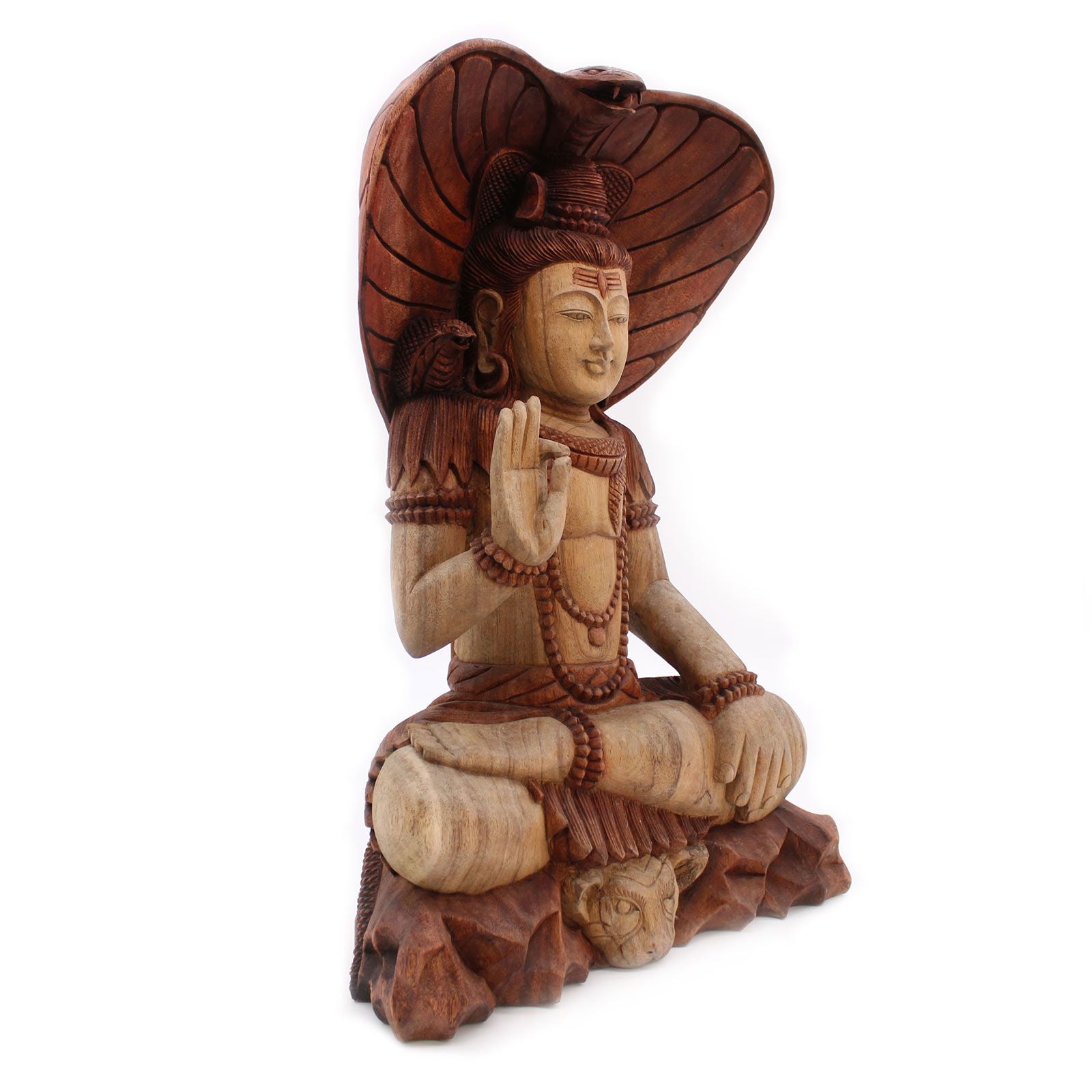 Shiva with Cobra Hand Carved Buddha Statue 50cm Unique Design