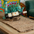Water Hyacinth Table Runner with Fringe Rustic 150cm Home Decor