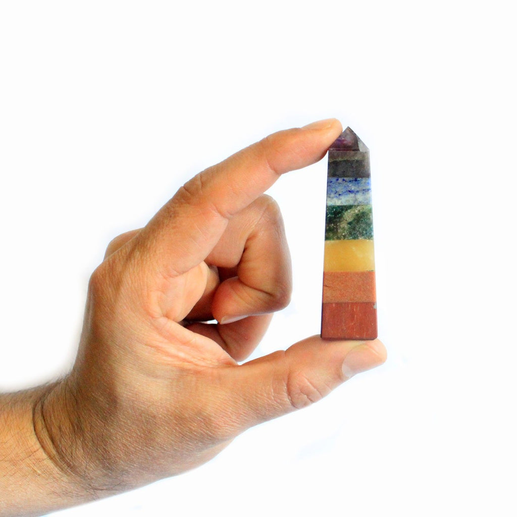 Chakra Obelisk Stunning Gemstone Display for Chakra Enthusiasts