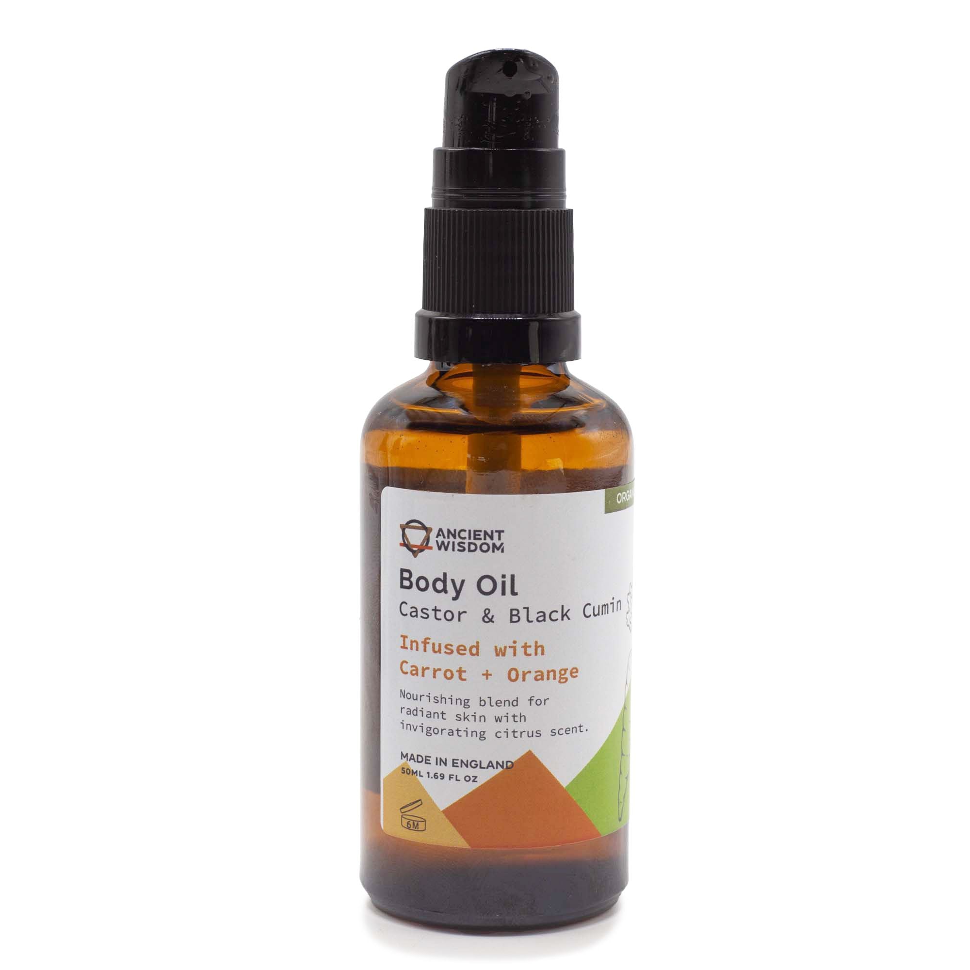Organic Body Oil 50ml Carrot and Orange for Deep Hydration