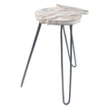 Albasia Wood Fish Stand in Whitewash for Stylish Plant Display