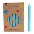 Solid Colour Dinner Candle Set of 21 in Rustic Aqua for Dining