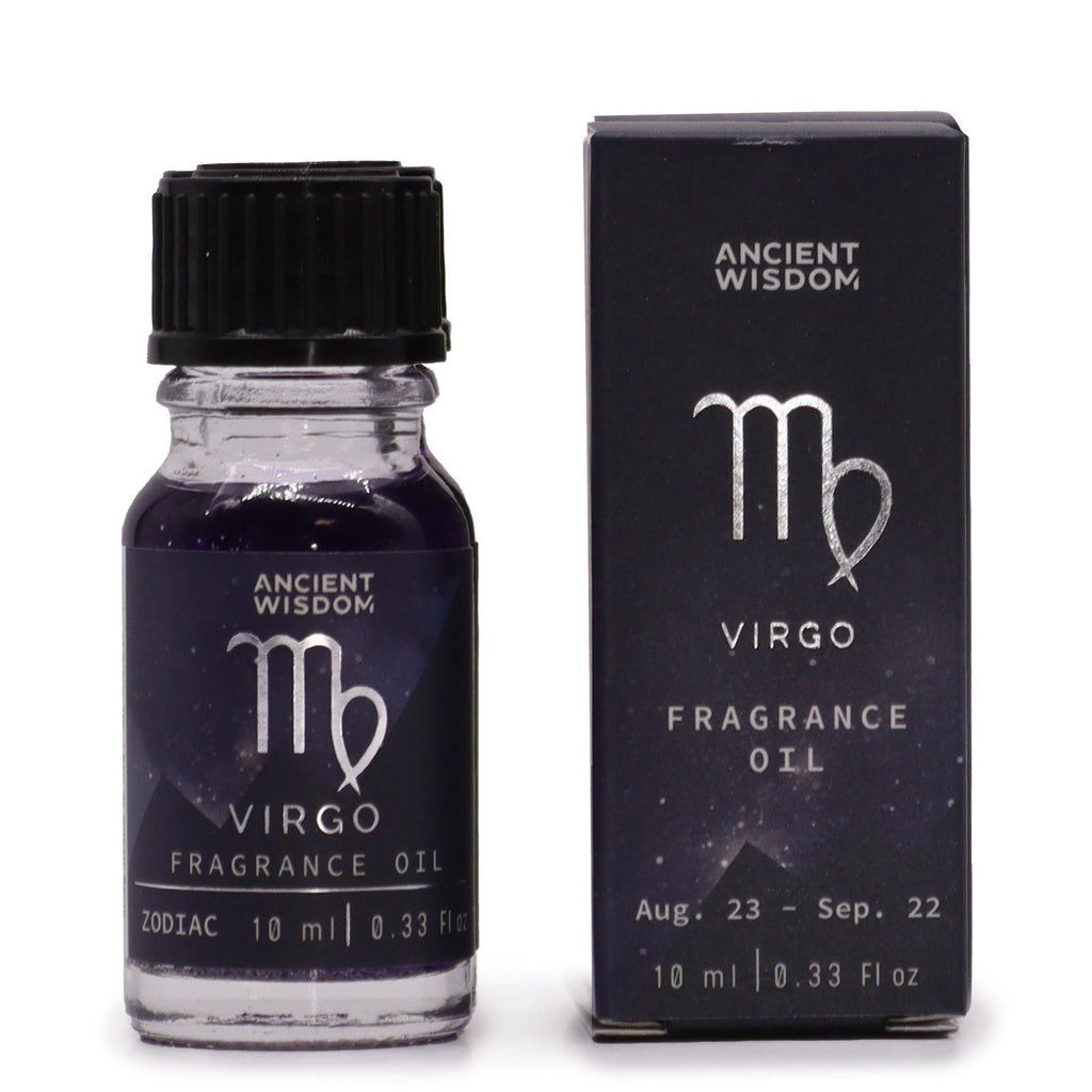 Zodiac Fragrance Oil 10ml Virgo with Tree Agate and Oud Essence