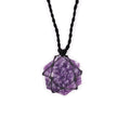 Laced Gemstone Hexagon Pendant with Stunning Lepidolite Design