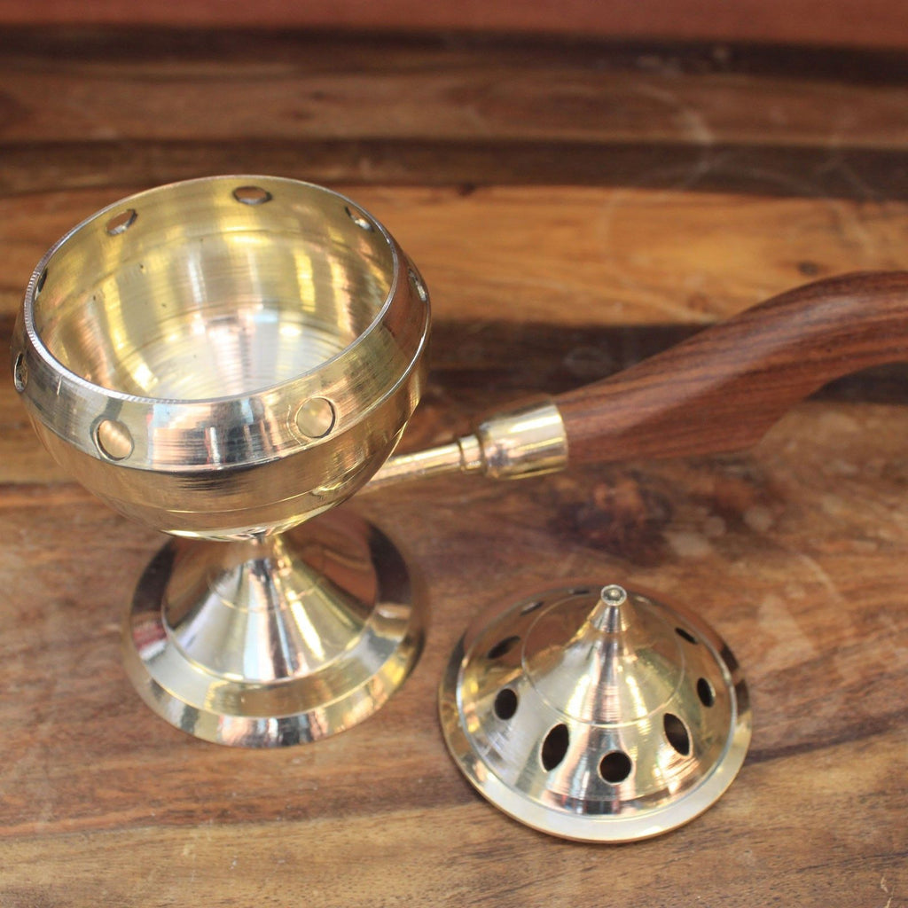 Plain Censer Burner for Incense Cones and Charcoal Use in Brass