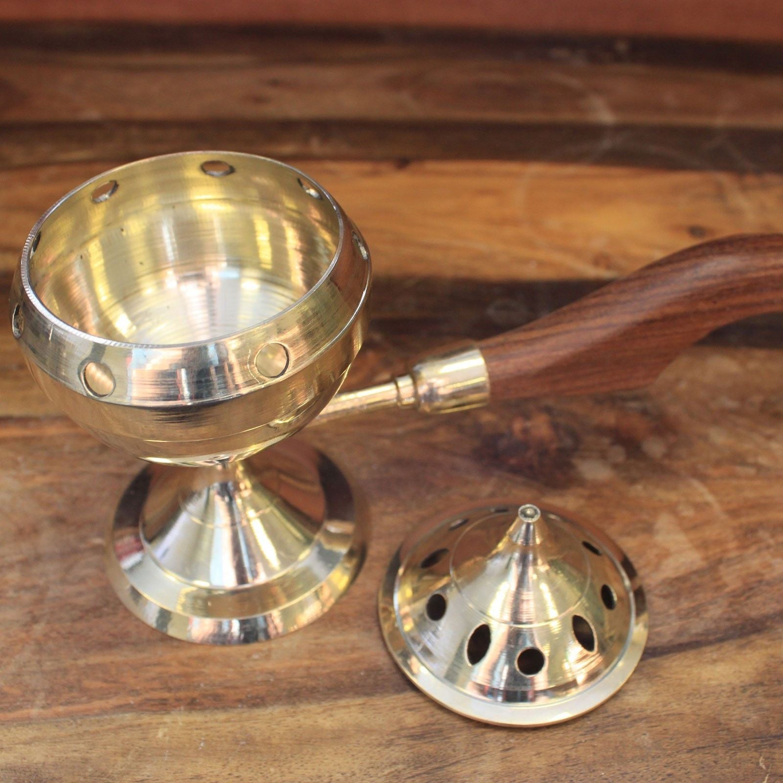 Plain Censer Burner for Incense Cones and Charcoal Use in Brass
