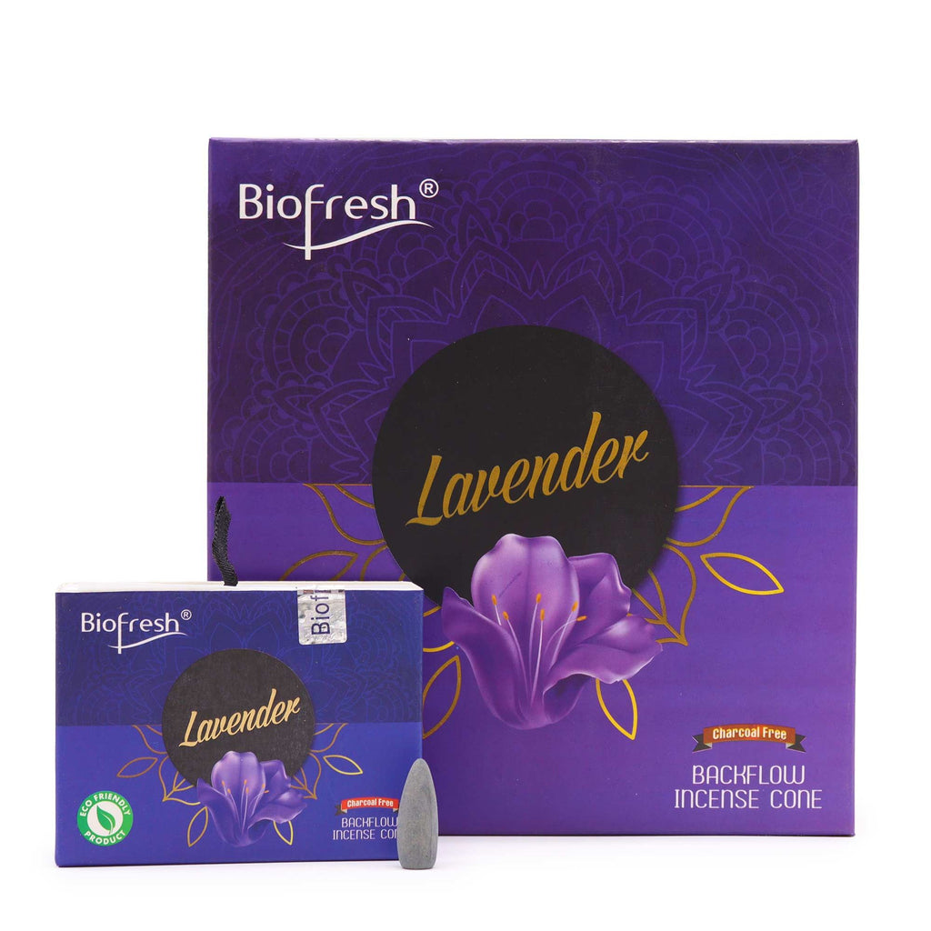 Biofresh Backflow Incense Cones Lavender for Relaxing Atmosphere