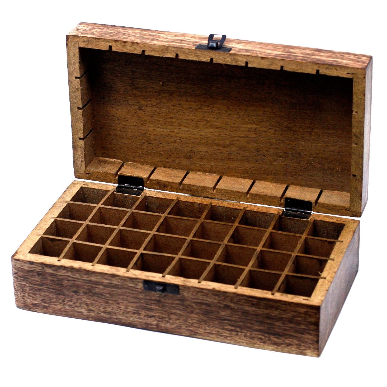 Mango Aromatherapy Box with Floral Design for 32 Essential Oils