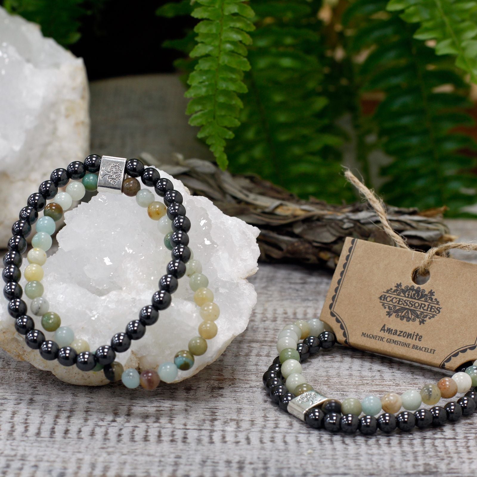 Magnetic Gemstone Bracelet in Amazonite for Everyday Style