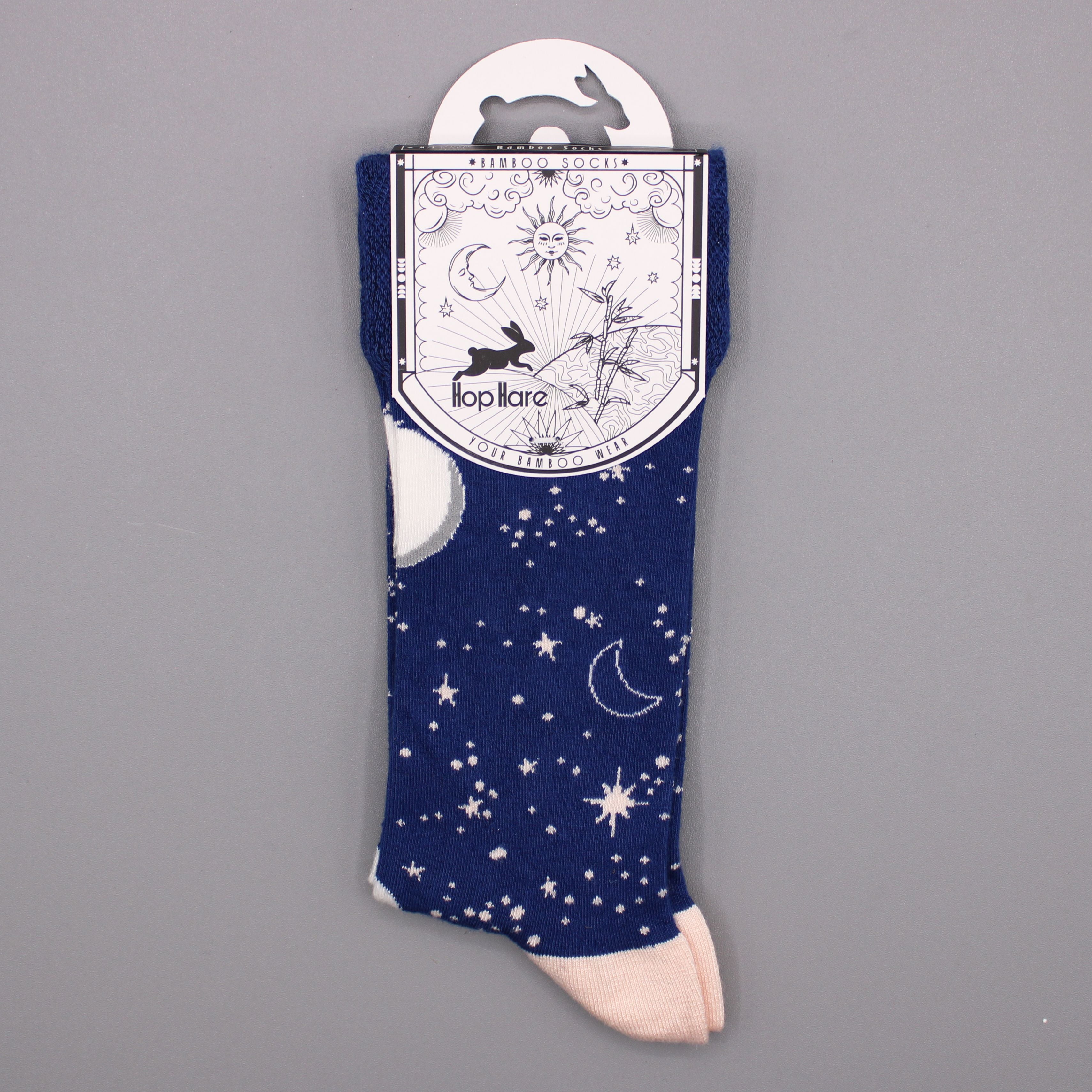 Hop Hare Bamboo Socks S/M Moon Walk for Ultimate Comfort and Style