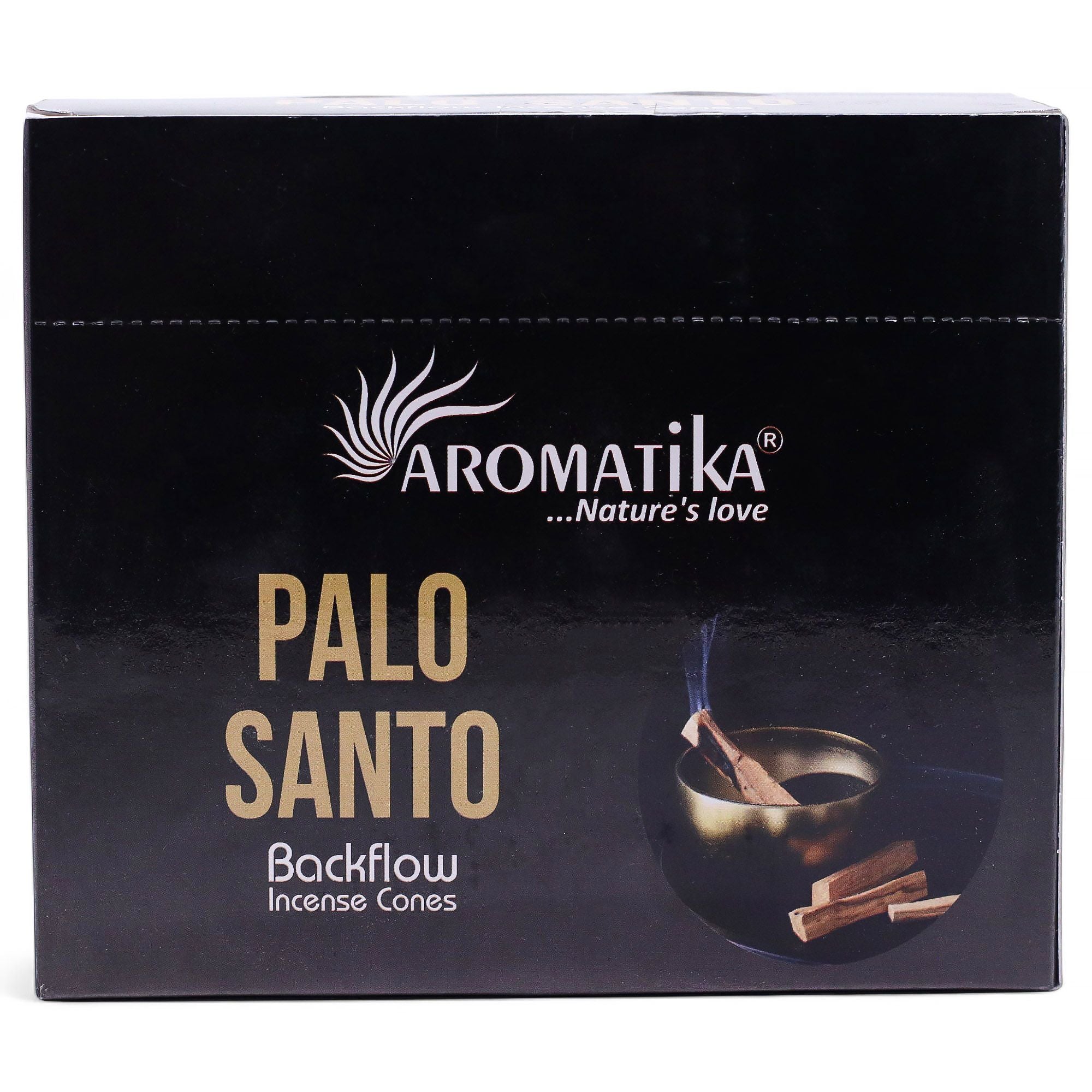 Pack of 10 Aromatika Masala Backflow Incense Cones Palo Santo Aroma