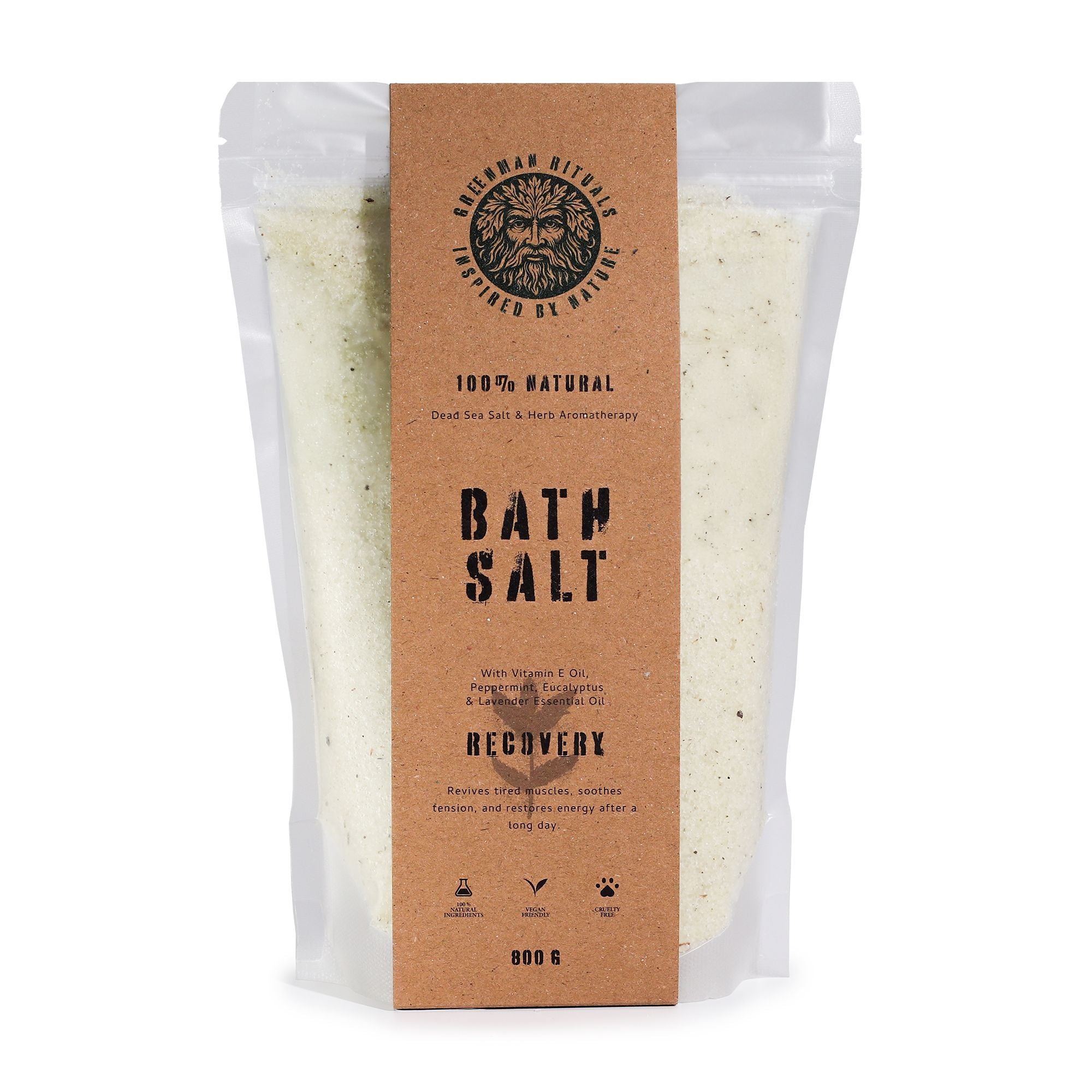 Greenman Rituals Menthol Aromatherapy Epsom Bath Salt for Recovery