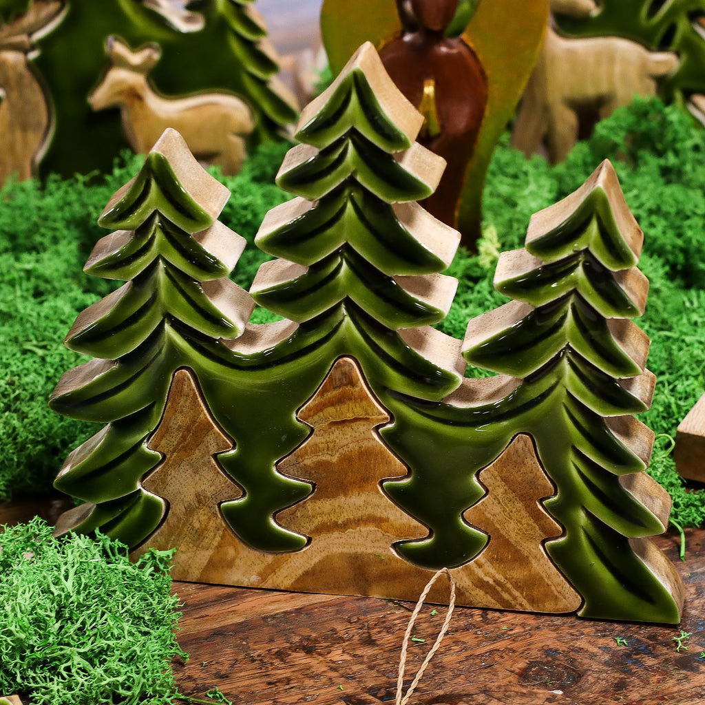 Lost in the Forrest Three Trees 3D Wooden Decoration for Home
