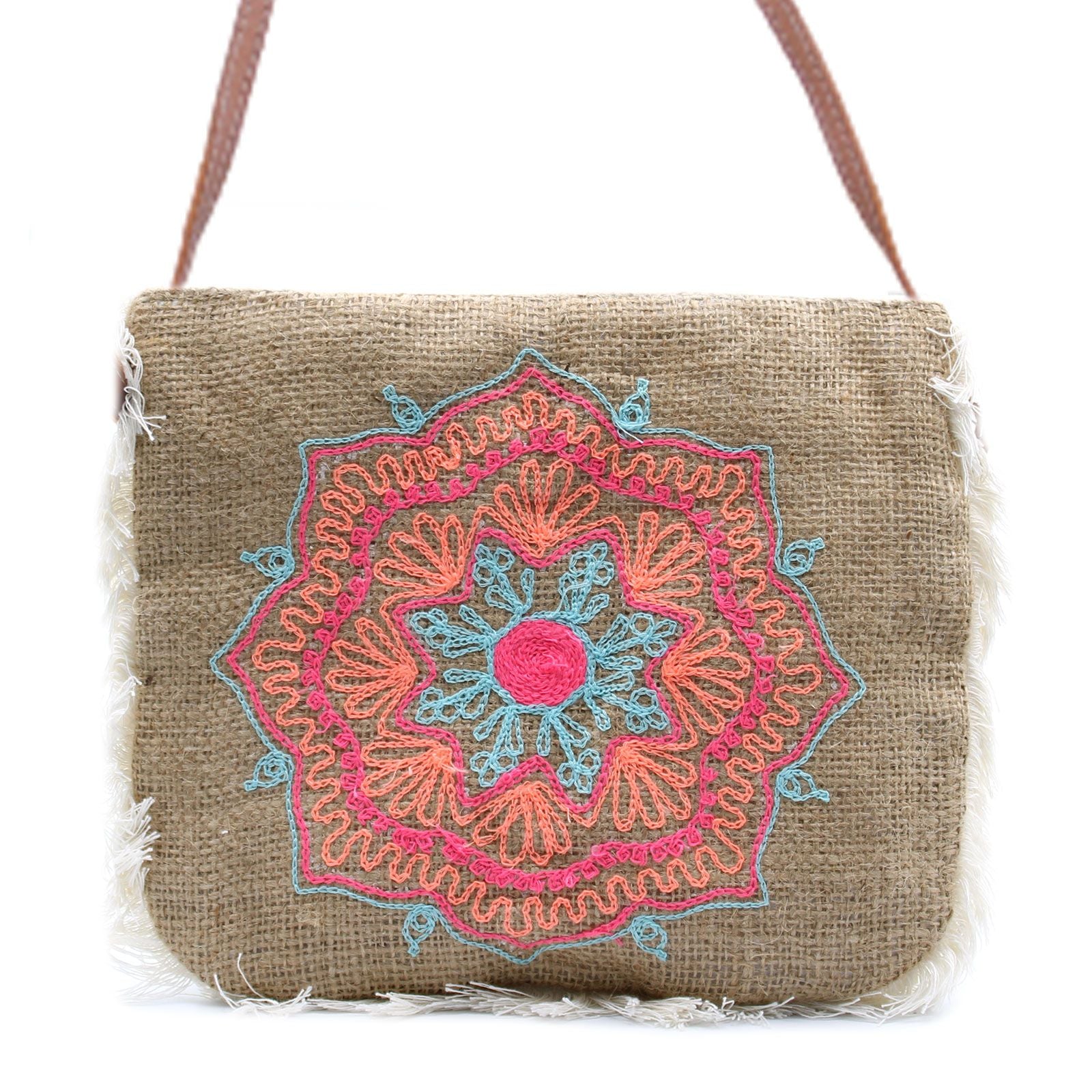 Fab Fringe Bag with Unique Mandela Embroidery for Stylish Outings