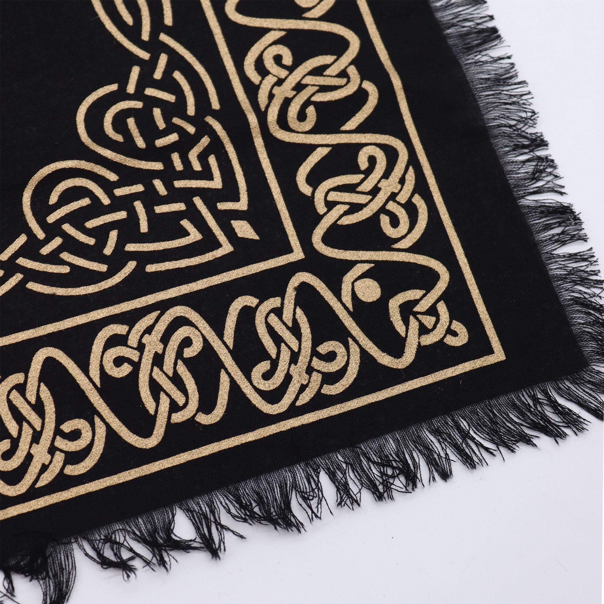 Esoteric Fringed Pentagon Altar Cloth for Enhancing Spiritual Spaces