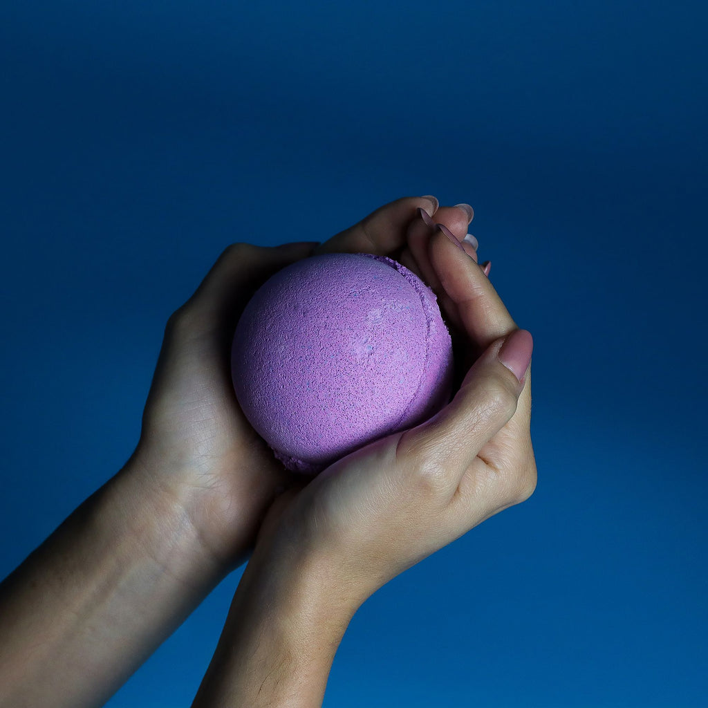 Set of 3 Blackberry Bath Bombs for a Relaxing Bath Soak