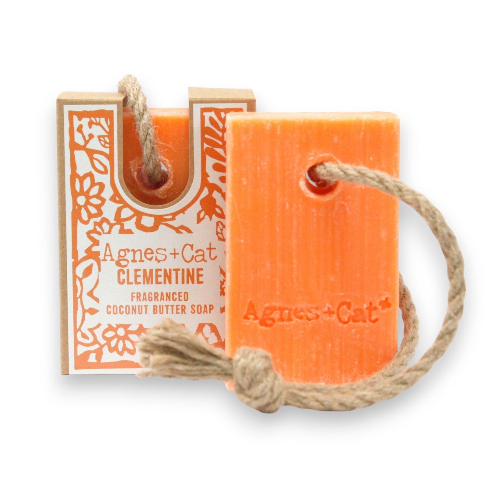 Agnes + Cat Soap On A Rope Clementine Citrus Aroma for Your Shower