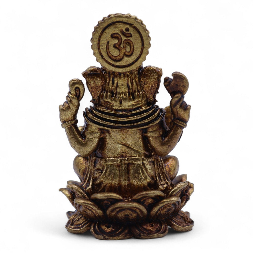 Brass Miniature Ganesha Statue for Wisdom Prosperity and Blessings