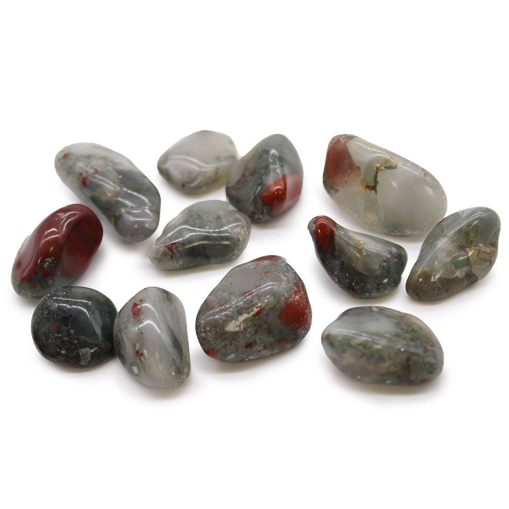 Medium African Tumble Stones Bloodstone and Sephtonite Collection