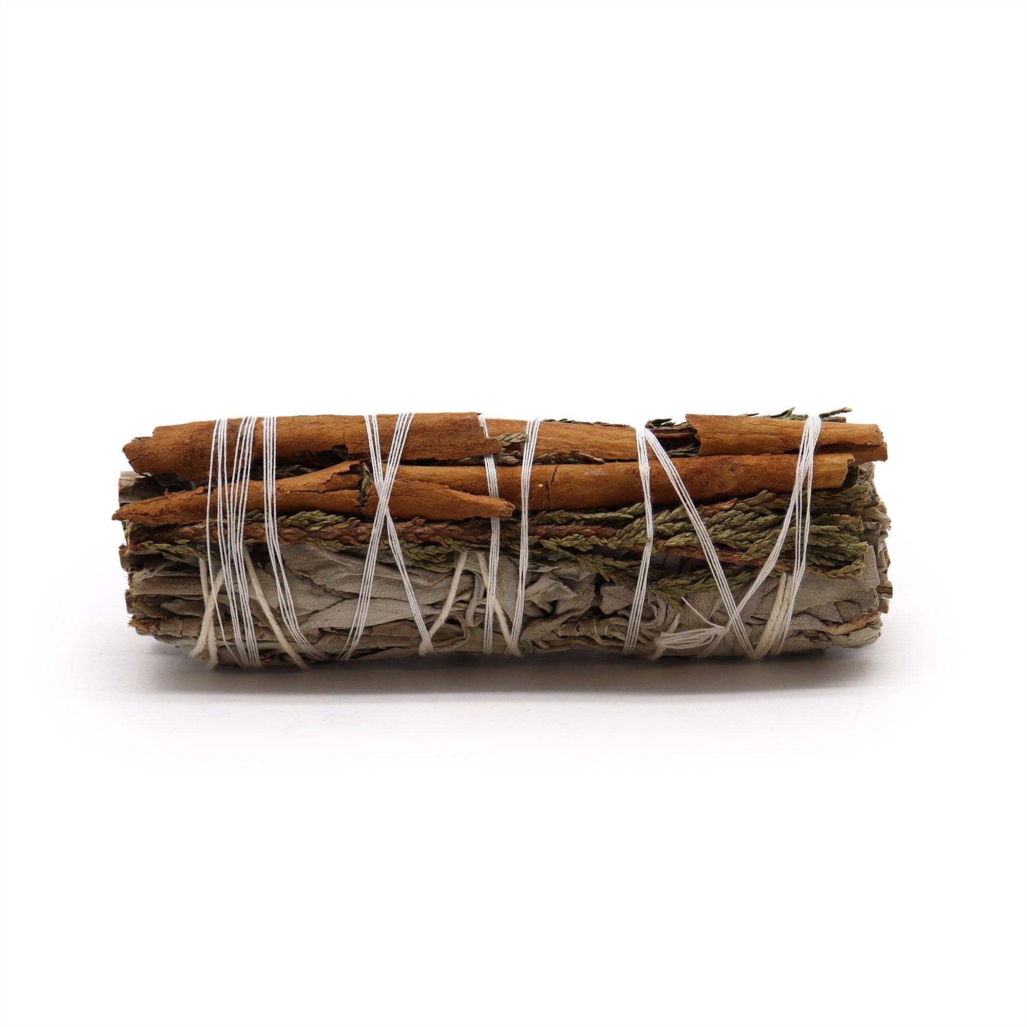 Smudge Stick White Sage Cedar and Cinnamon for Home Cleansing