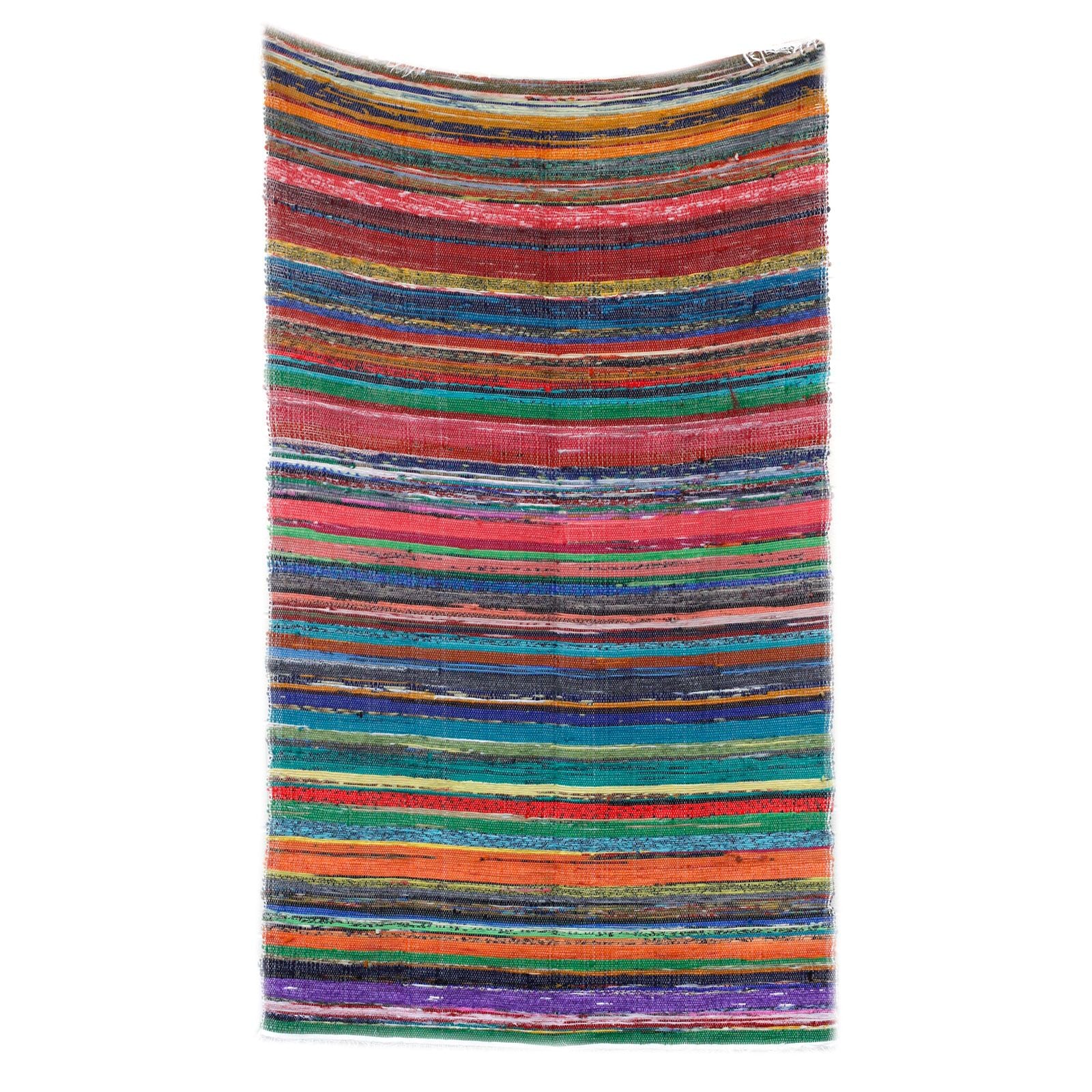 Luxury Natural Rag Rug 155 x 90cm for Home Decor Enhancement