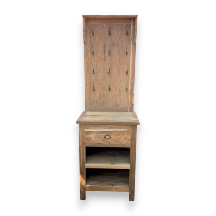 Display Stand with Hooks and Storage for Unique Home Decor Pieces
