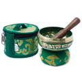 Mini Singing Bowl Gift Set Green with Cushion and Stick Included