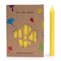Solid Colour Dinner Candle Set in Rustic Lemon Pack of 21