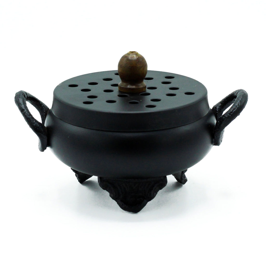 Classic Iron Cauldron Burner for Incense and Unique Home Décor