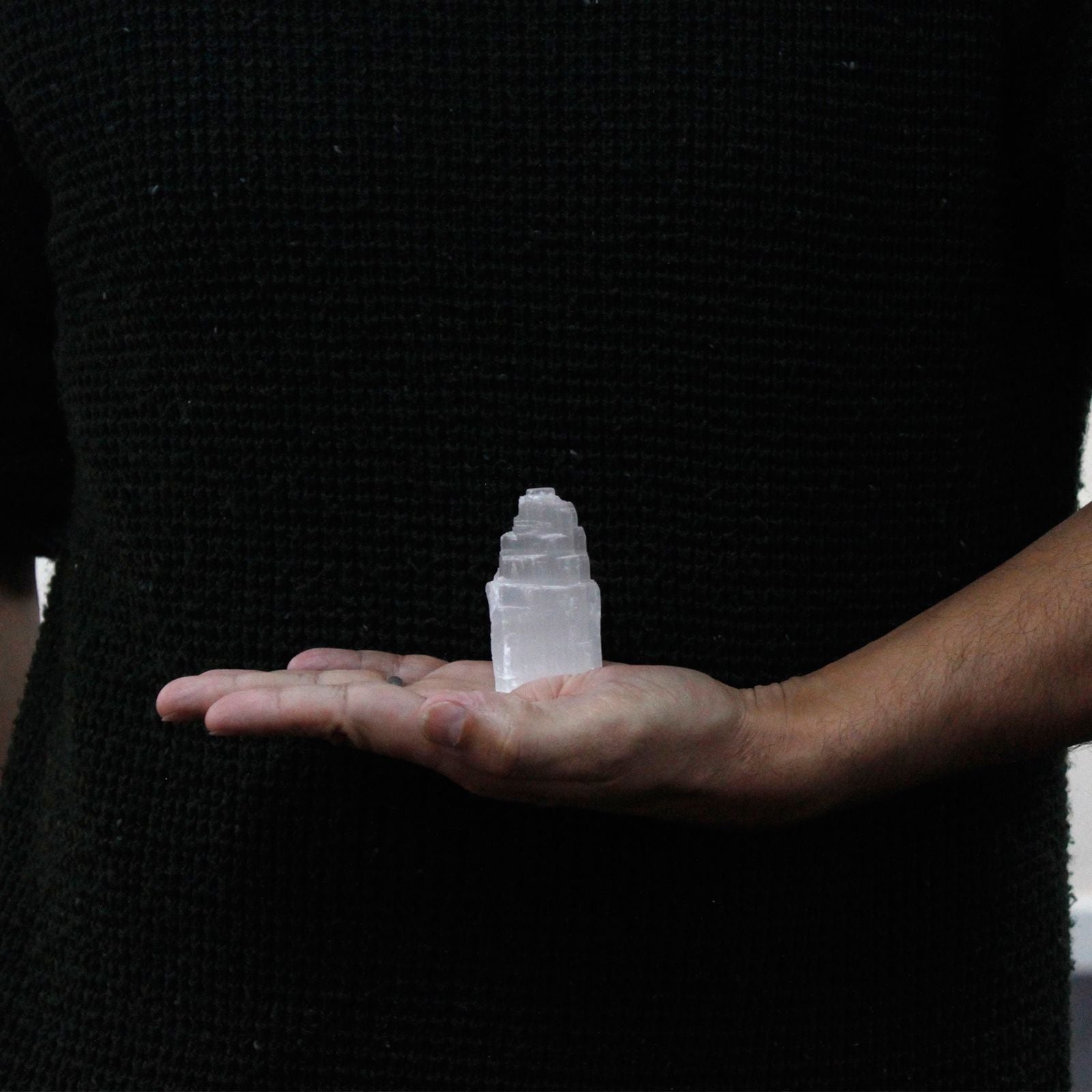 Natural Selenite Tower Unique 5 cm Crystal for Home Decor Display