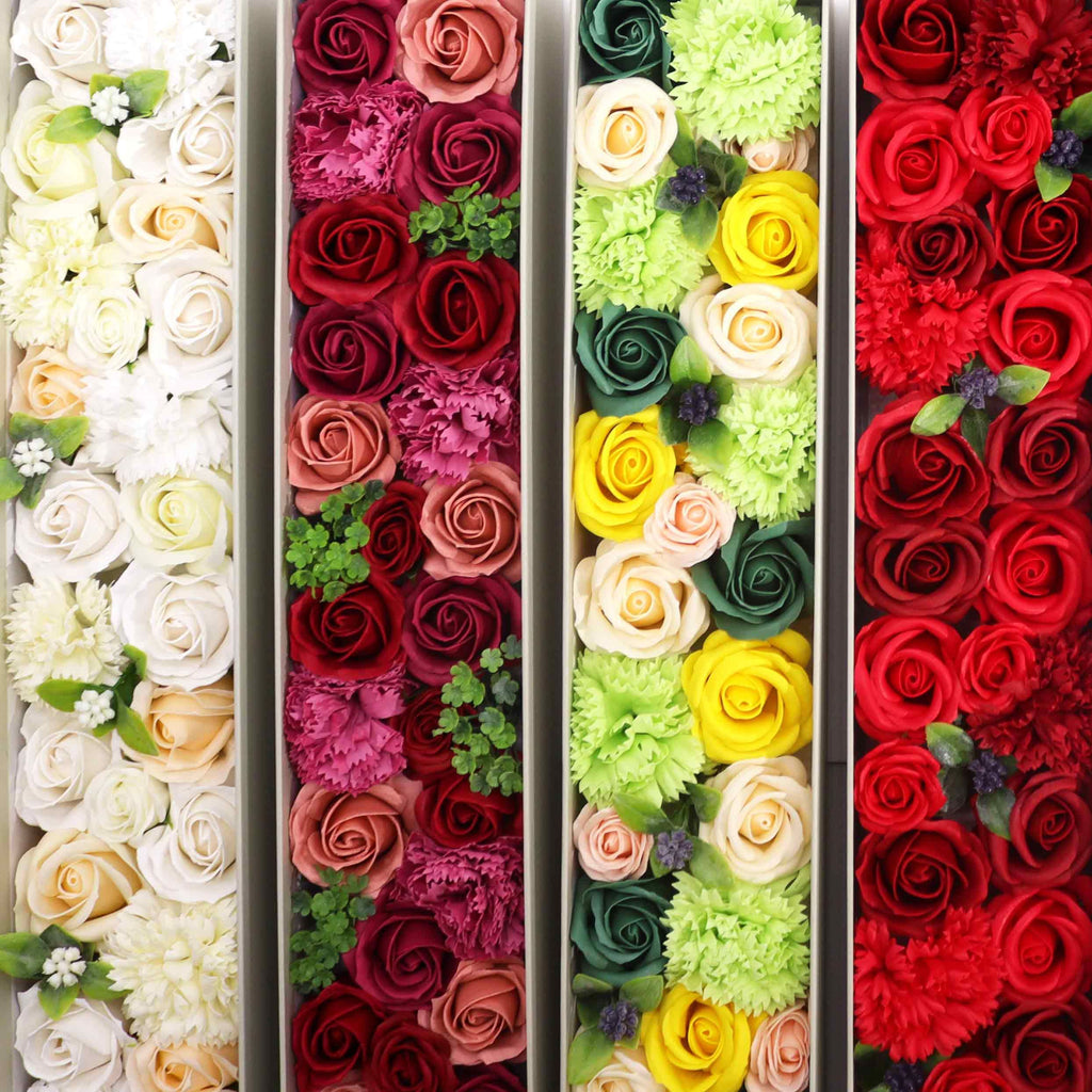 Extra Long Classic Red Roses Soap Flower Gift Box for Romance