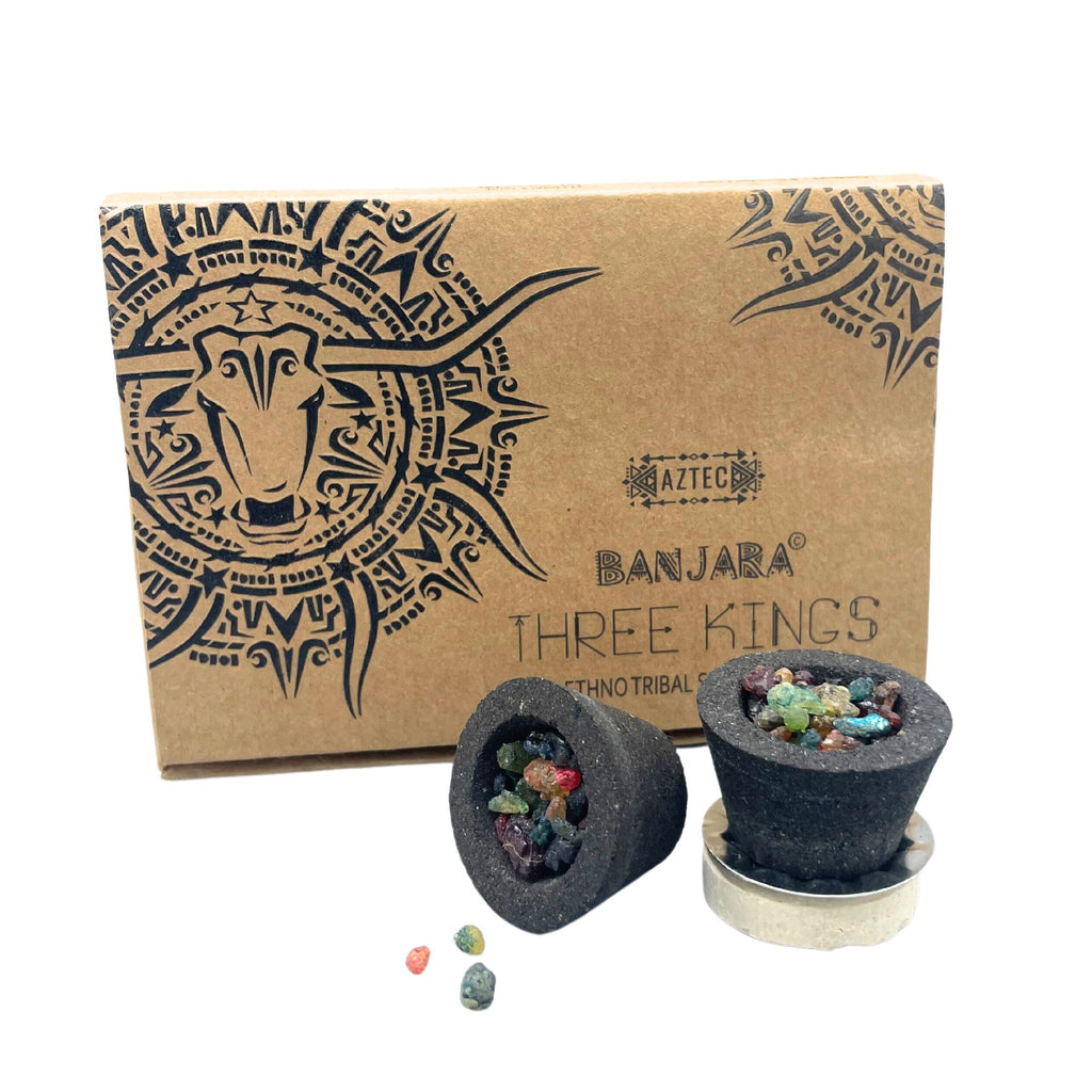 Banjara Resin Cups Three Kings for Enchanting Aromatic Experiences