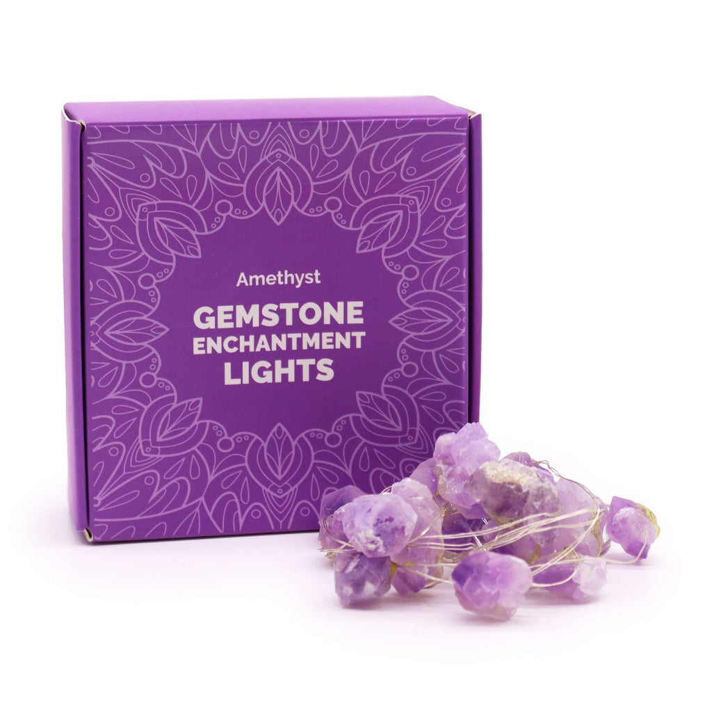 Gemstone Enchantment Lights with Amethyst Crystal Design