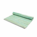 Small Indian Handloom Cotton Rug in Aqua for Home Decor Style