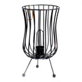 Tall Industrial Iron Lamp with Cable and Bulb for Home Lighting