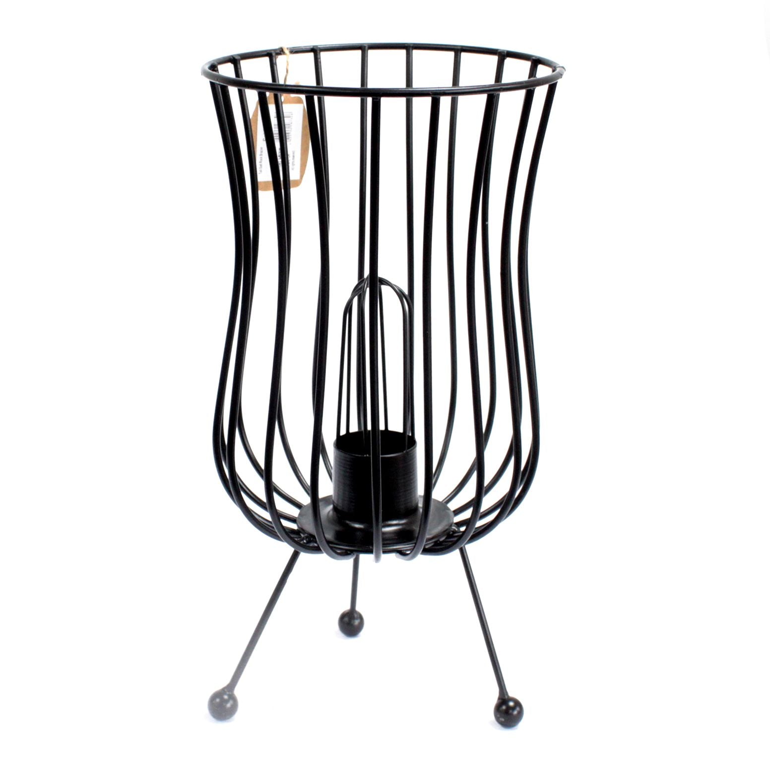 Tall Industrial Iron Lamp with Cable and Bulb for Home Lighting