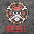 Nomad Sari Stonewashed Cotton T Shirt Rebel Charcoal Large Size