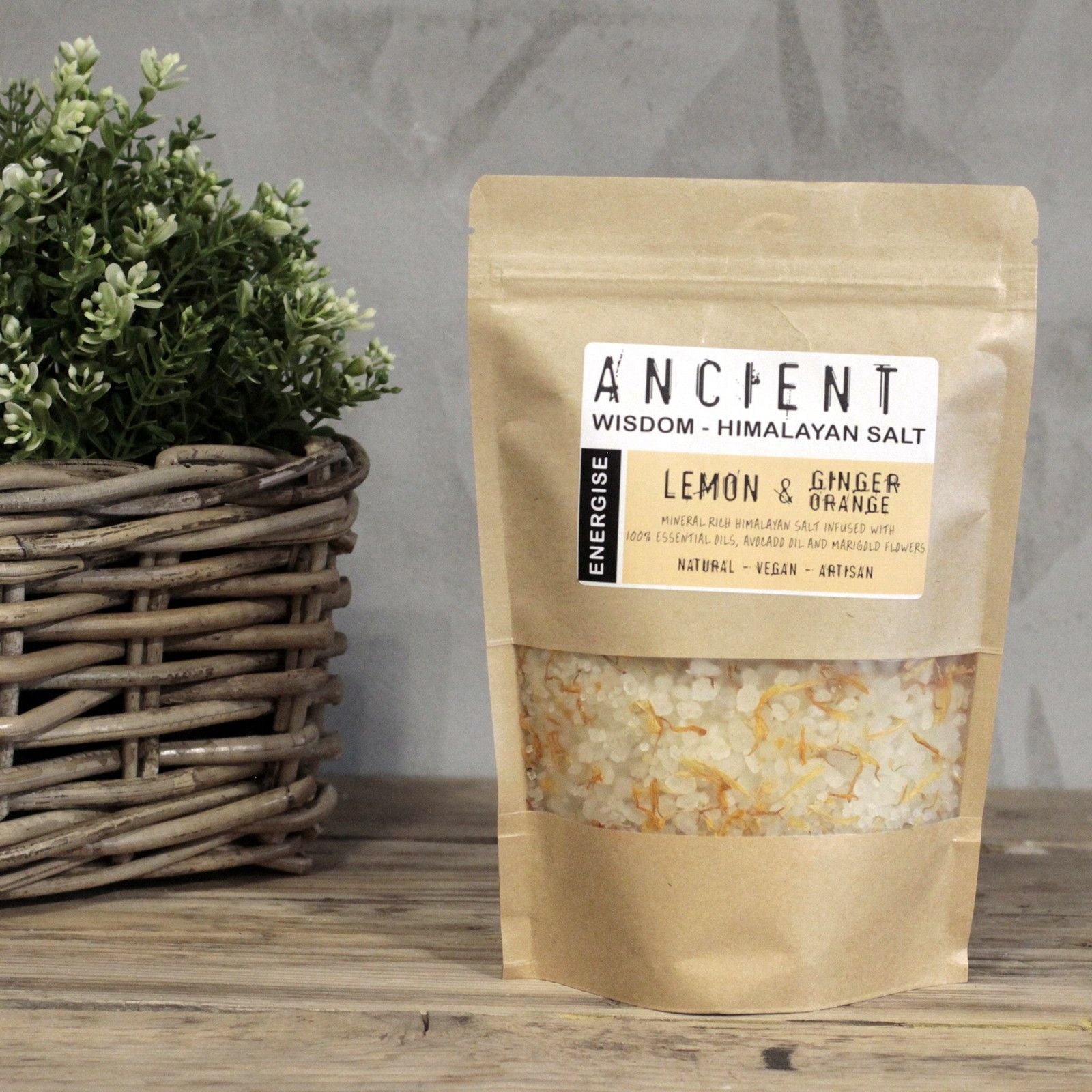 Himalayan Bath Salt Blend 500g with Energising Essential Oils